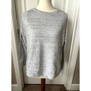 Asos Textured Gray Split hem Long Sleeve Shirt - Size 4. S/M
